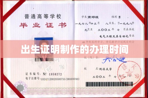 工业园区出生证明制作的办理时间