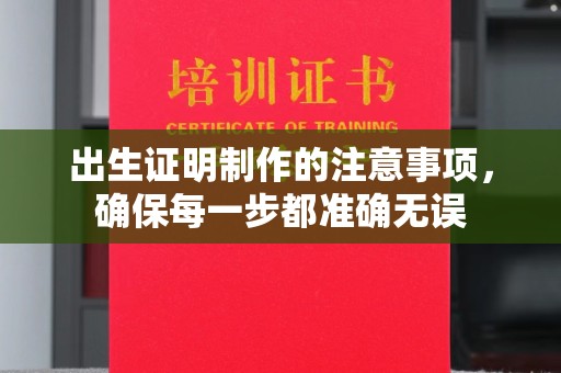 工业园区出生证明制作的注意事项，确保每一步都准确无误