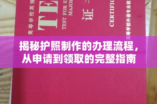 工业园区揭秘护照制作的办理流程，从申请到领取的完整指南