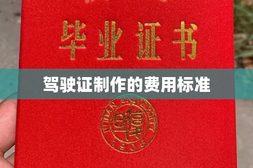 工业园区驾驶证制作的费用标准